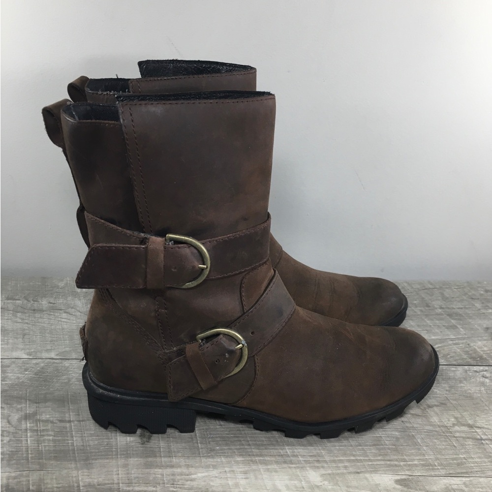 Sorel NL3156 Phoenix Nubuck Womens Waterproof Winter Snow Brown Boots Size 9.5
